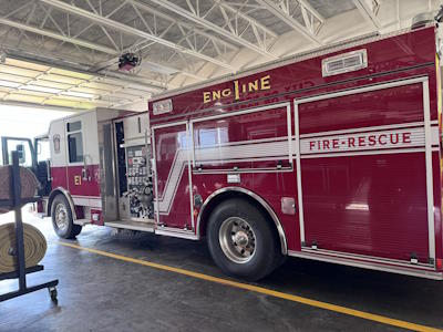 Red fire truck